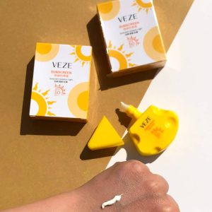 ضد افتاب بدون رنگ طرح پنیر برند VEZE