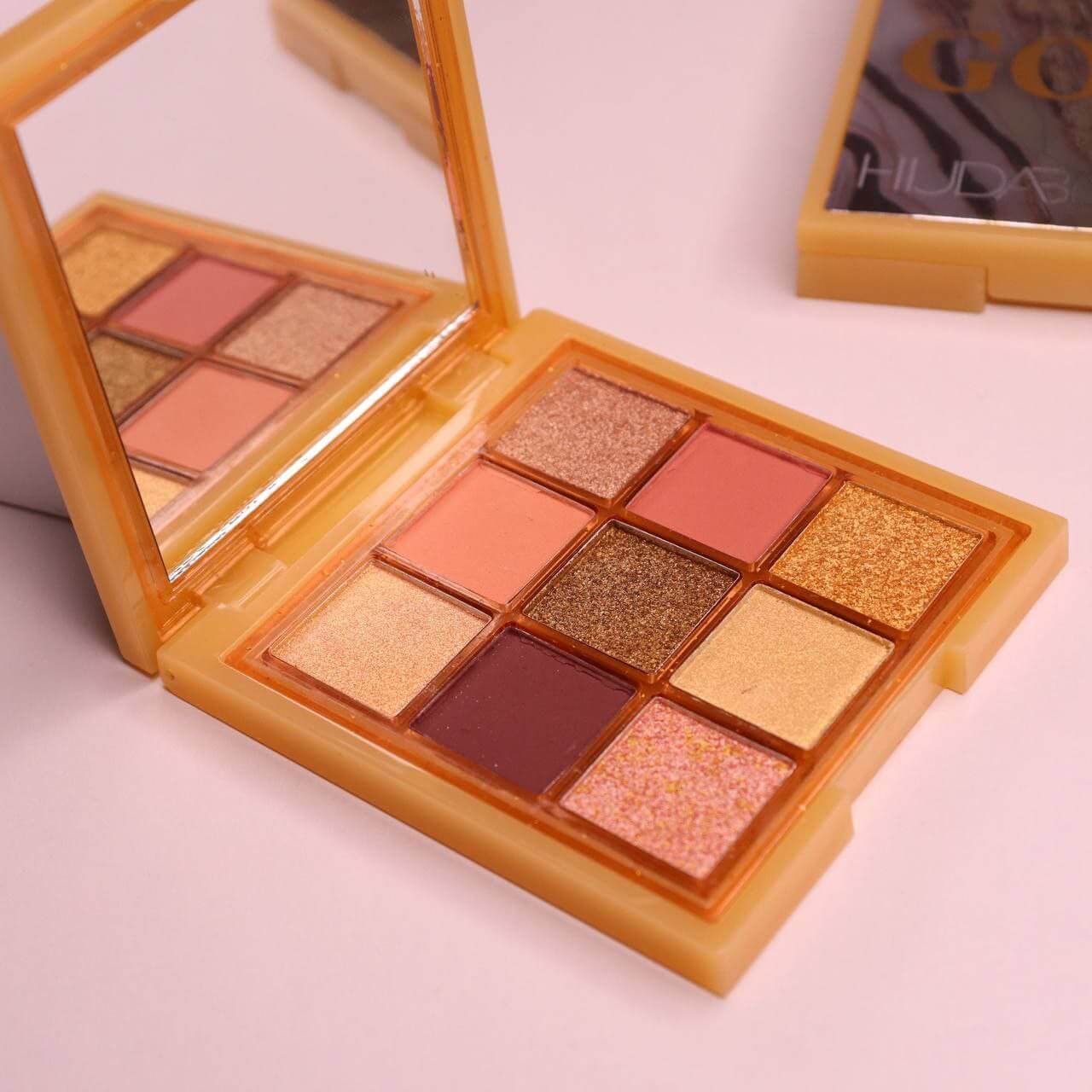 پالت سایه 9 رنگ هدی بیوتی HODA BEAUTY مدل گلد GOLD - Image 4