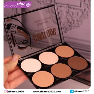 پالت کانتور و هایلایتر خشک ۶رنگ Gulflower