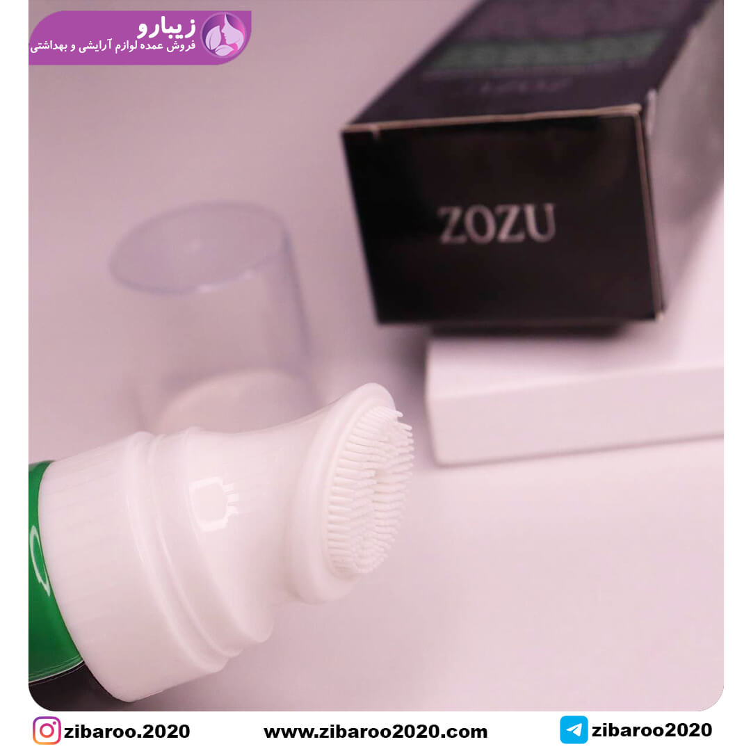 فوم شستشو صورت تیوپی براش دار زغال بامبو زوزو - Image 3