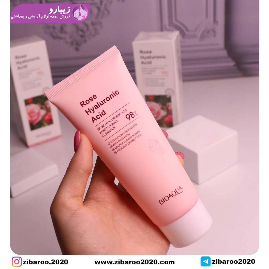 فوم شستشوی صورت گل رز بیواکوا - Image 3