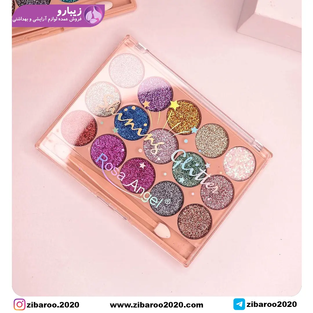 پالت گلیتر 15 رنگ ROSA ANGEL - Image 6