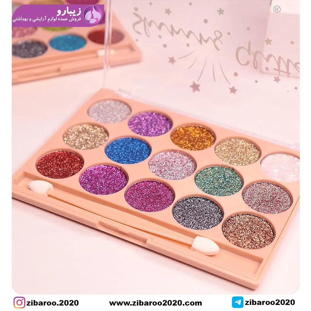 پالت گلیتر 15 رنگ ROSA ANGEL - Image 4