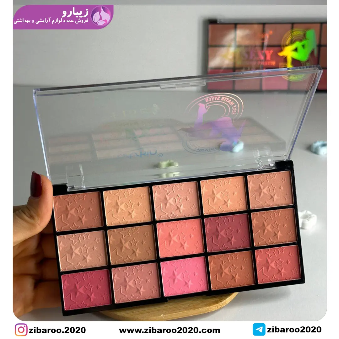 پالت رژگونه 15 رنگ آرت اسکین - Image 3