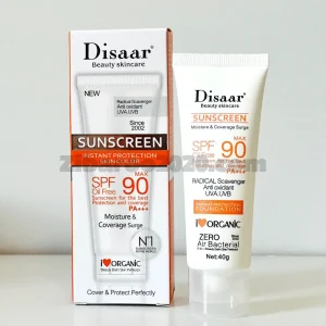 ضدآفتاب فاقد چربی spf90 بی رنگ دیسار