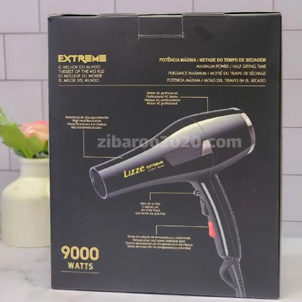 سشوار حرفه ای لیز 2400 وات مدل Extreme Lizze Extreme 2400 Watts Hair Dryer - Image 2