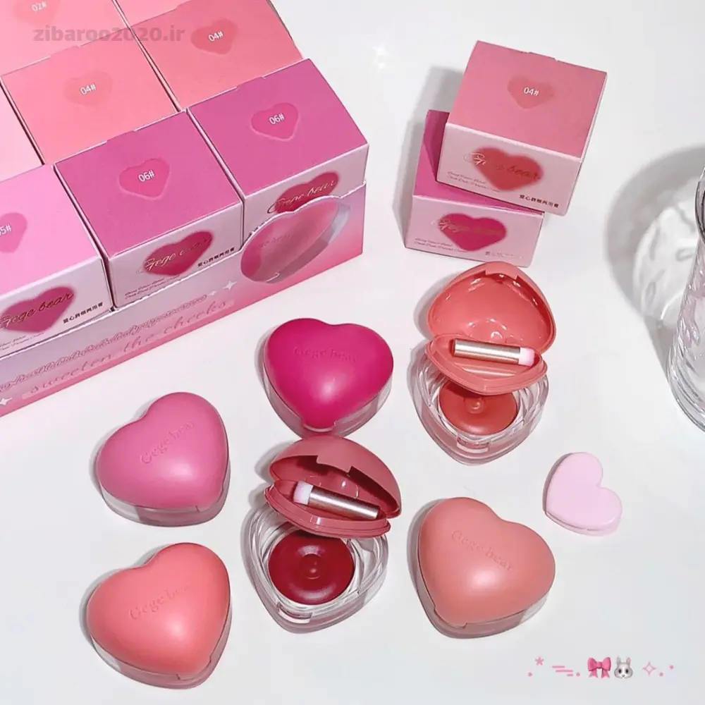 موس لیب و گونه کاسه ای قلبی برند gege bear کره ای - Image 3