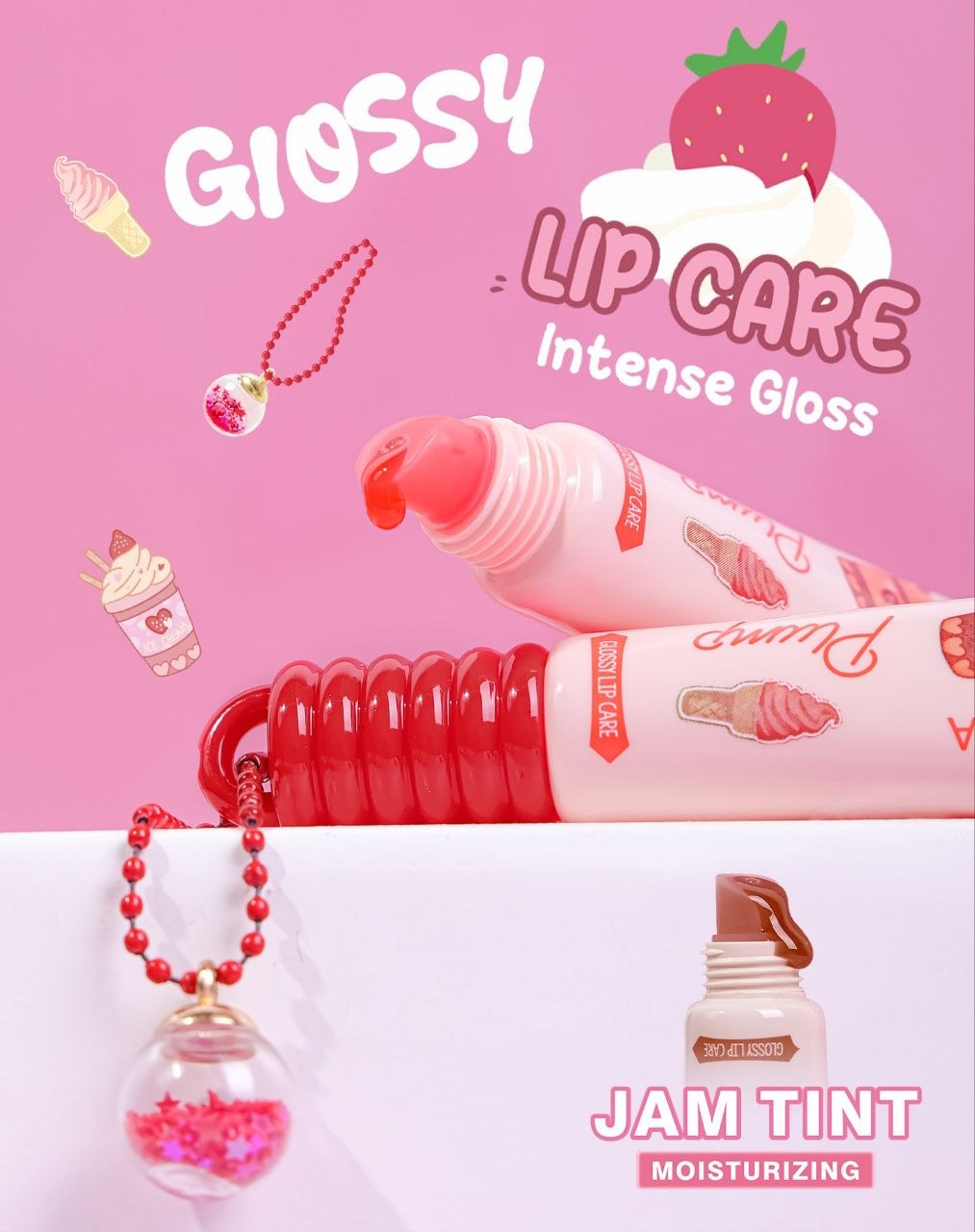 رژ خیس مایع کریستالی تیوپی بستنی اولی بولا Olibolla lip gloss no la-l275 - Image 7
