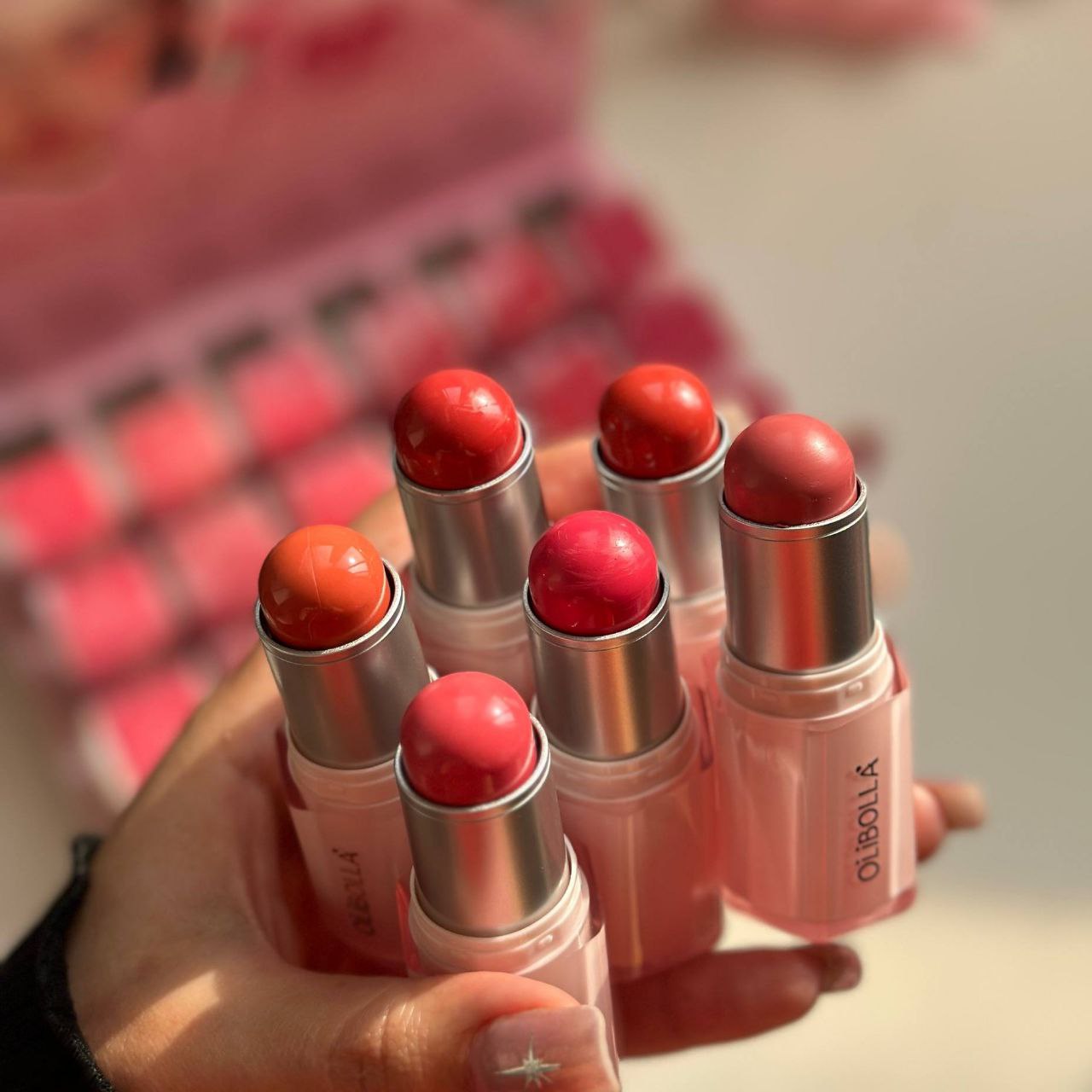 رژگونه خمیری استیکی کره ای اولی بولا Olibolla blush no la-b282