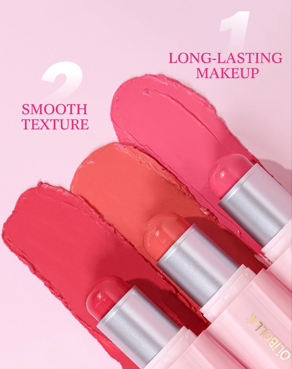رژگونه خمیری استیکی کره ای اولی بولا Olibolla blush no la-b282 - Image 3