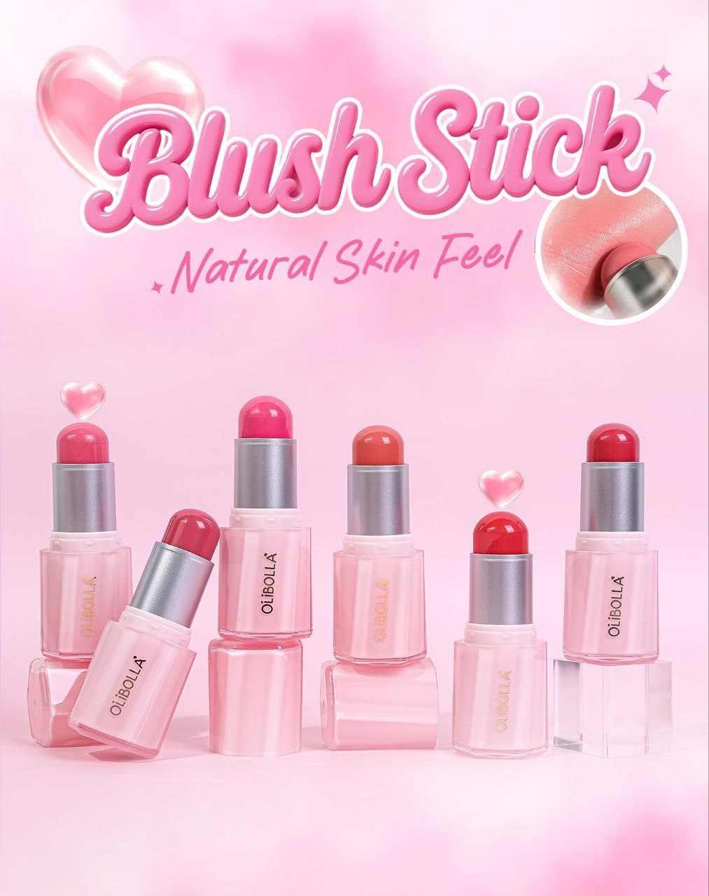 رژگونه خمیری استیکی کره ای اولی بولا Olibolla blush no la-b282 - Image 5