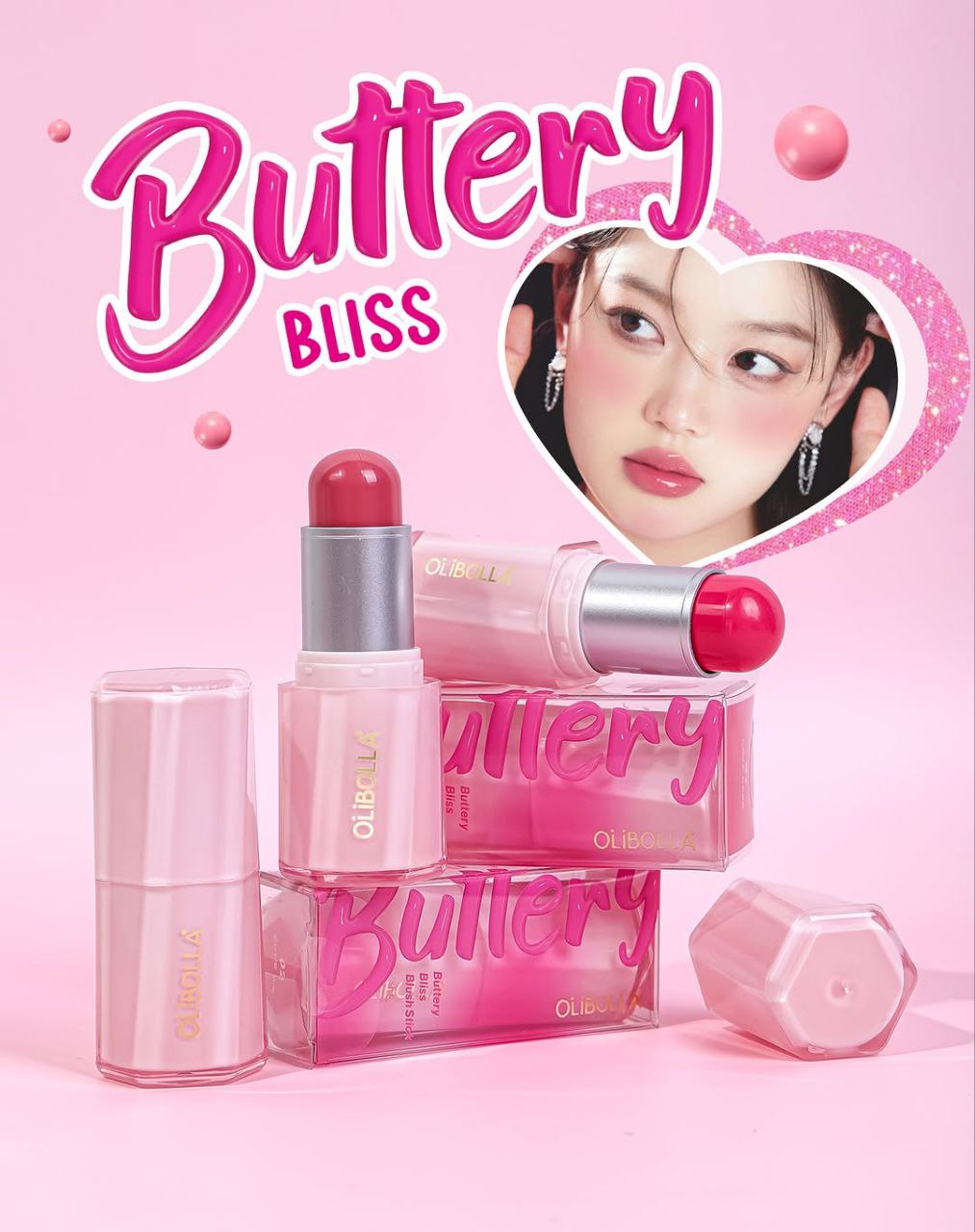 رژگونه خمیری استیکی کره ای اولی بولا Olibolla blush no la-b282 - Image 8