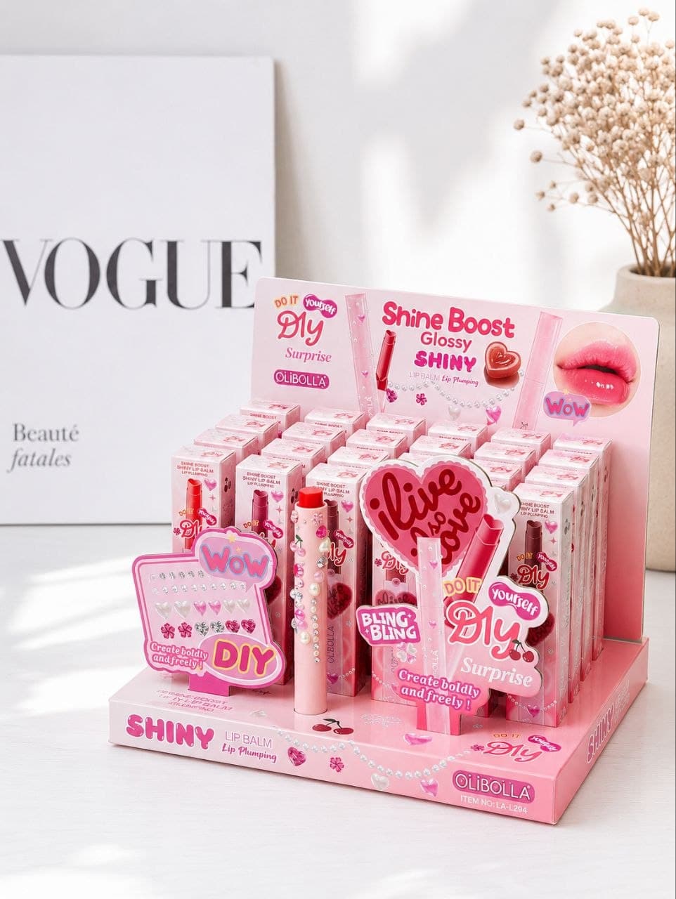 بالم لب براق و حجمدهنده نگیندار اولیبولا (OLIBOLLA) مدل DIY Shine Boost - Image 2