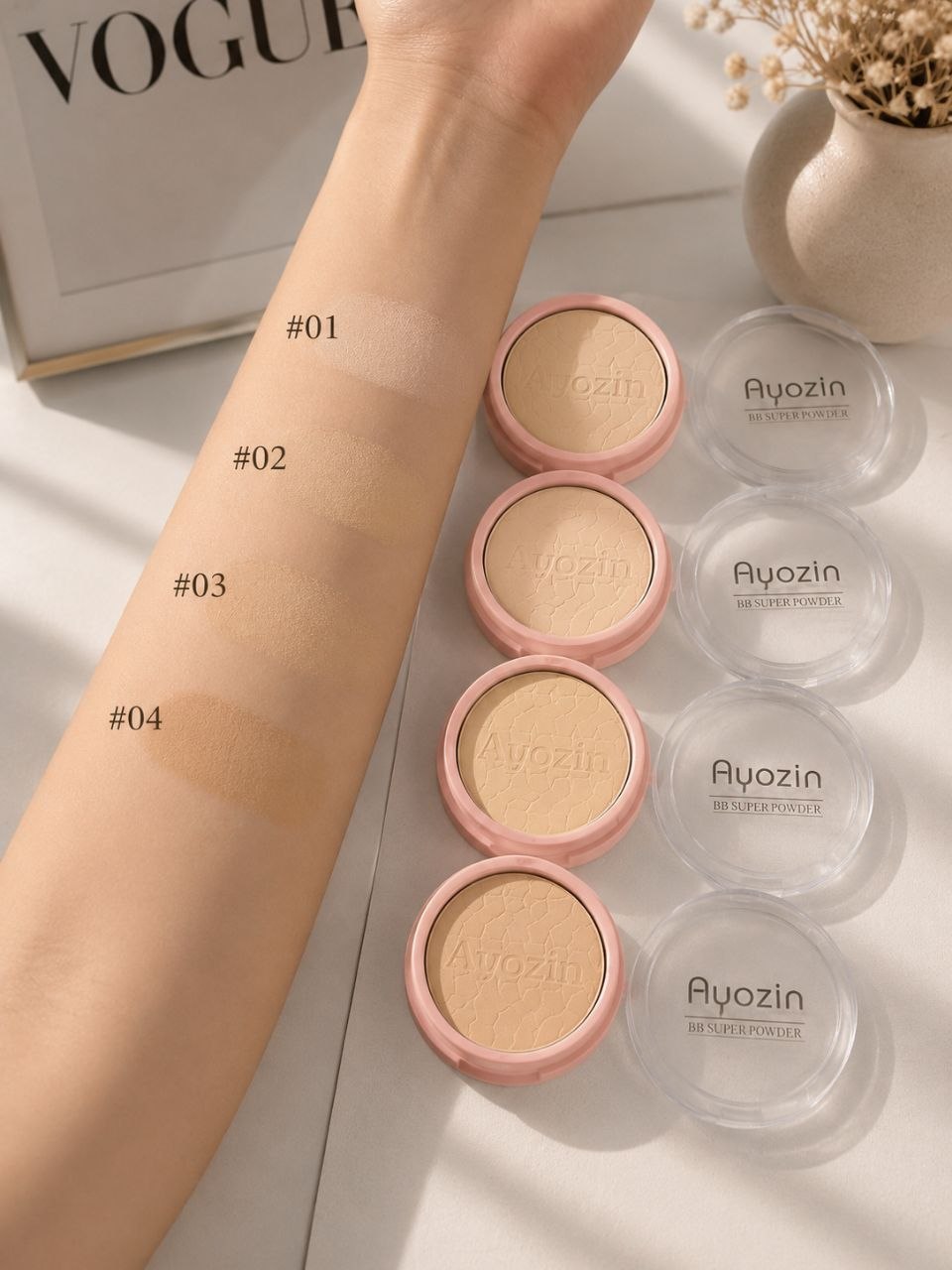 پنکک تستر دار آیوزین (Ayozin BB Powder) - Image 2