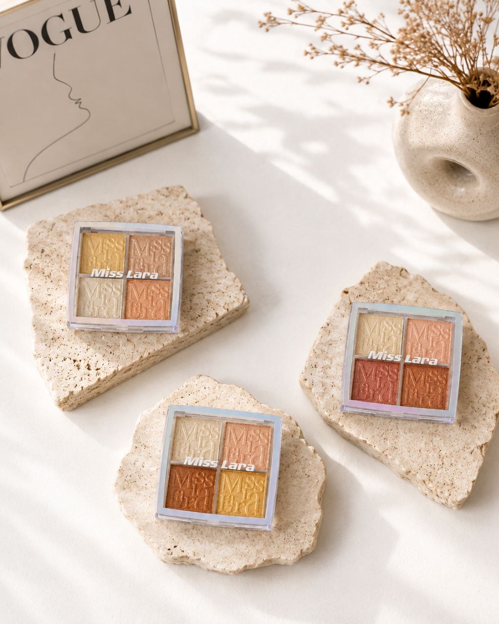 پالت هایلایتر طرح دیور ۴ رنگ میس لارا|Miss Lara Glow Palette - Image 6