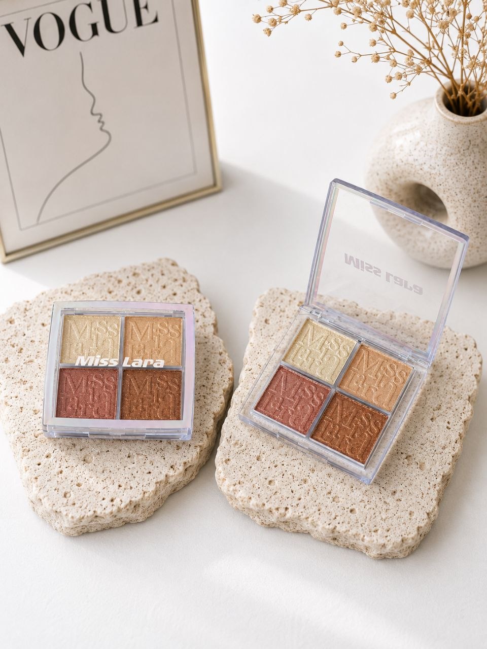 پالت هایلایتر طرح دیور ۴ رنگ میس لارا|Miss Lara Glow Palette - Image 4