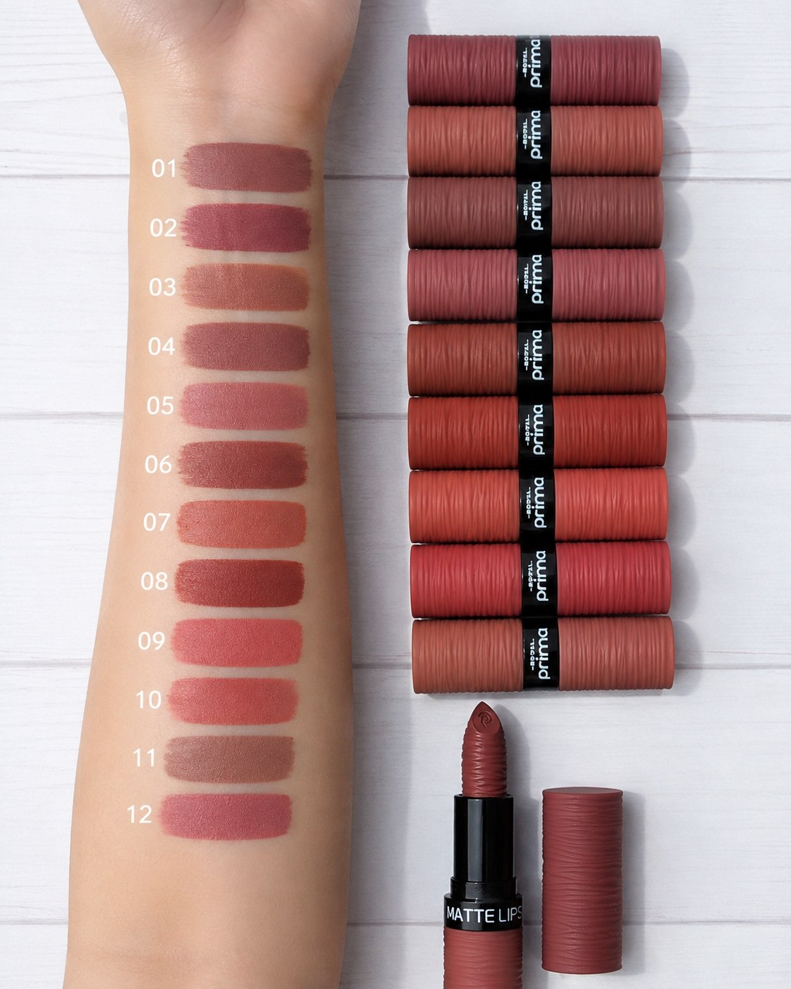 رژ جامد مات تنهدرختی رویال پریما | ROYAL PRIMA MATTE LIPSTICK - Image 3