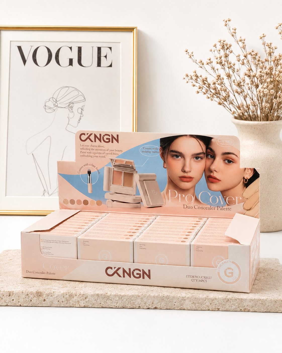 پالت کانسیلر دو رنگ براش دار CKNGN | Duo Concealer Palette - Image 2