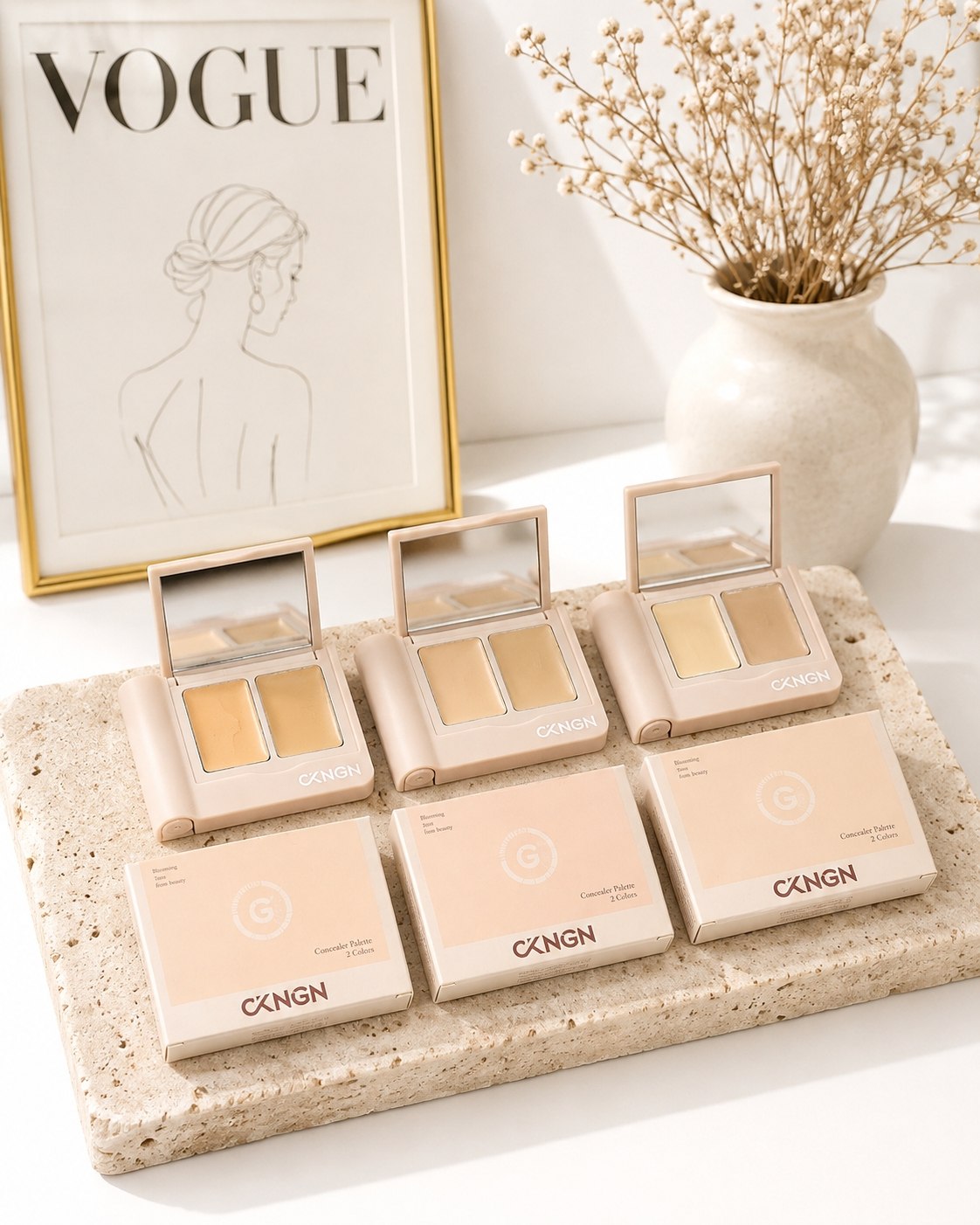 پالت کانسیلر دو رنگ براش دار CKNGN | Duo Concealer Palette