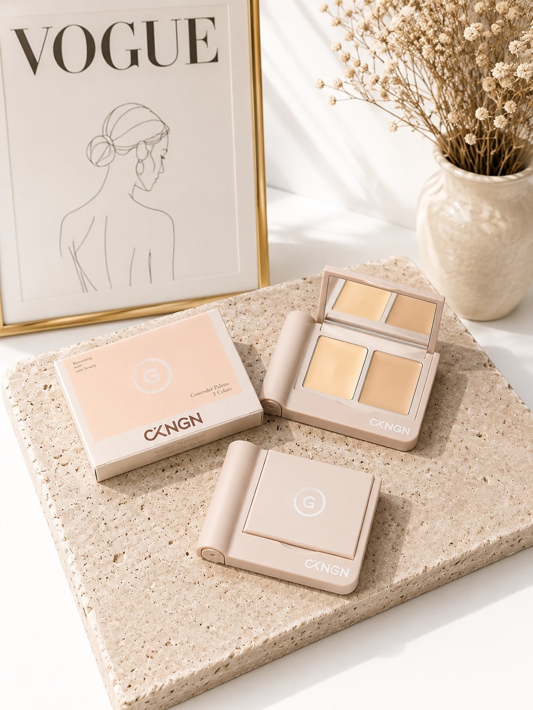 پالت کانسیلر دو رنگ براش دار CKNGN | Duo Concealer Palette - Image 3