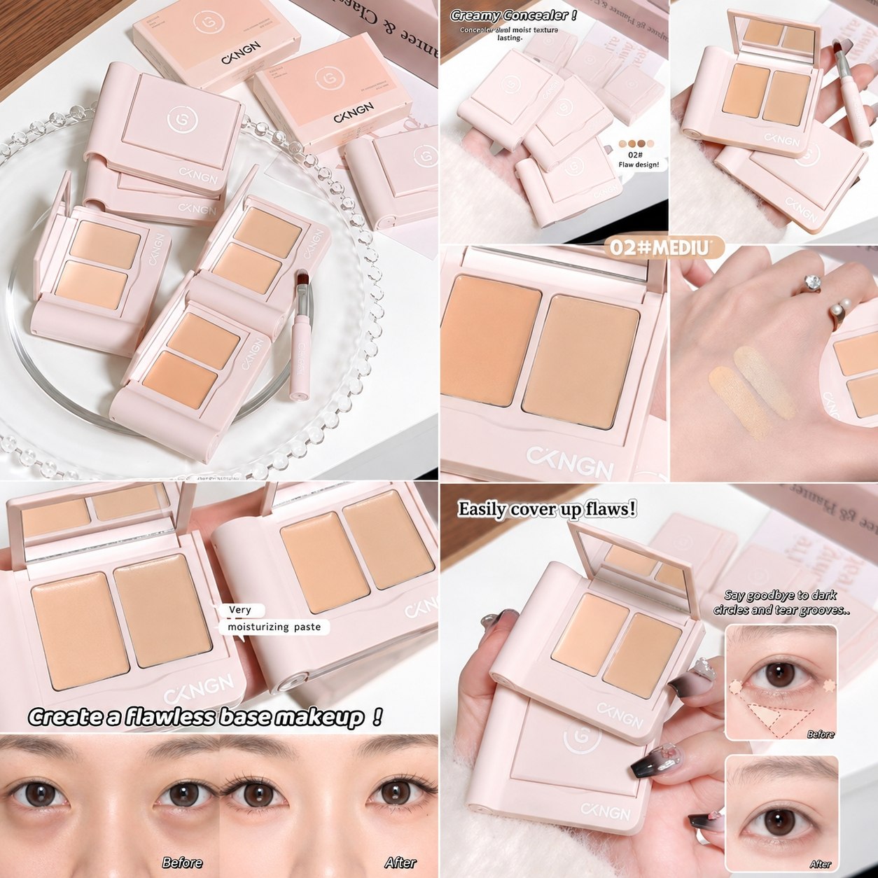 پالت کانسیلر دو رنگ براش دار CKNGN | Duo Concealer Palette - Image 4
