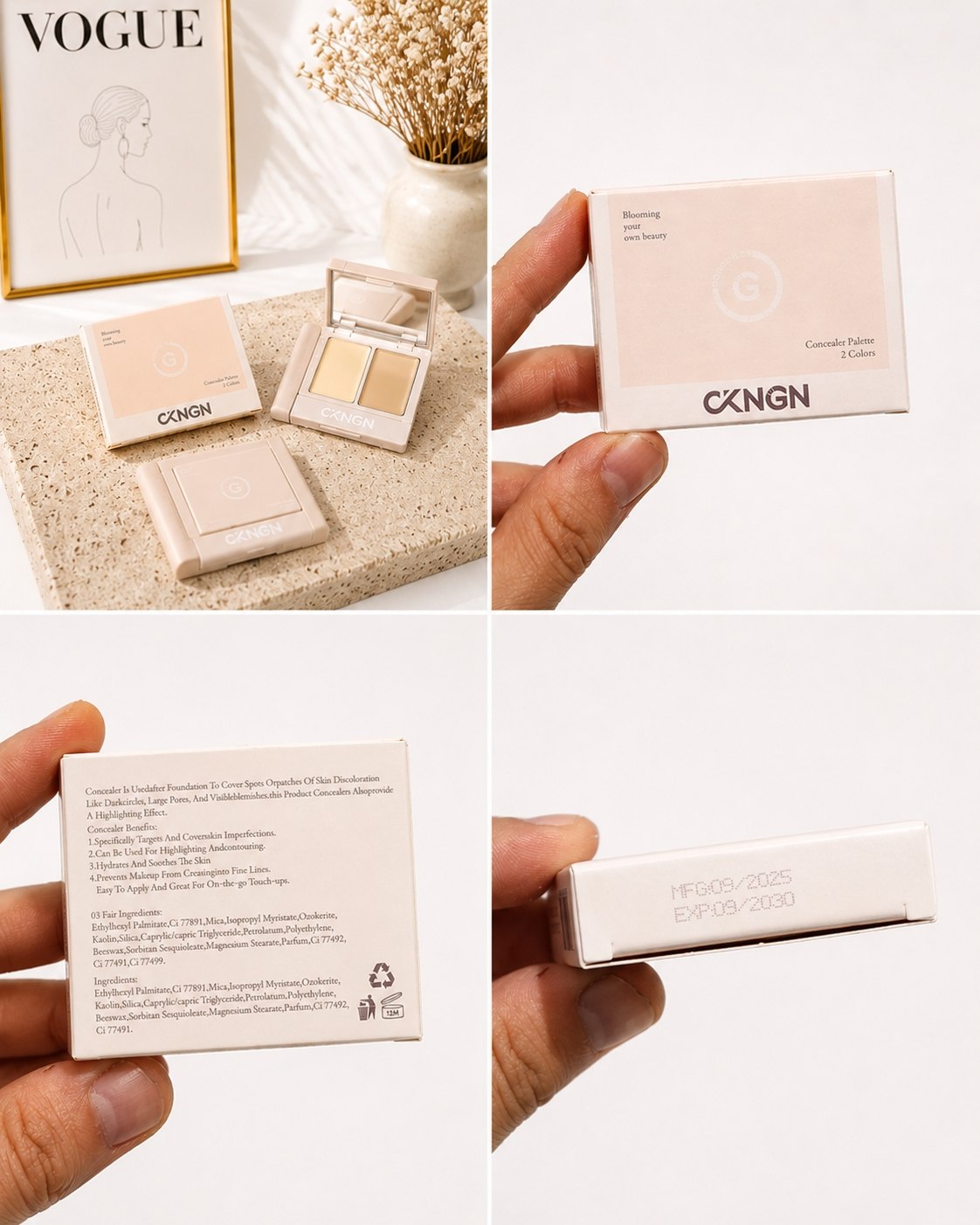 پالت کانسیلر دو رنگ براش دار CKNGN | Duo Concealer Palette - Image 6