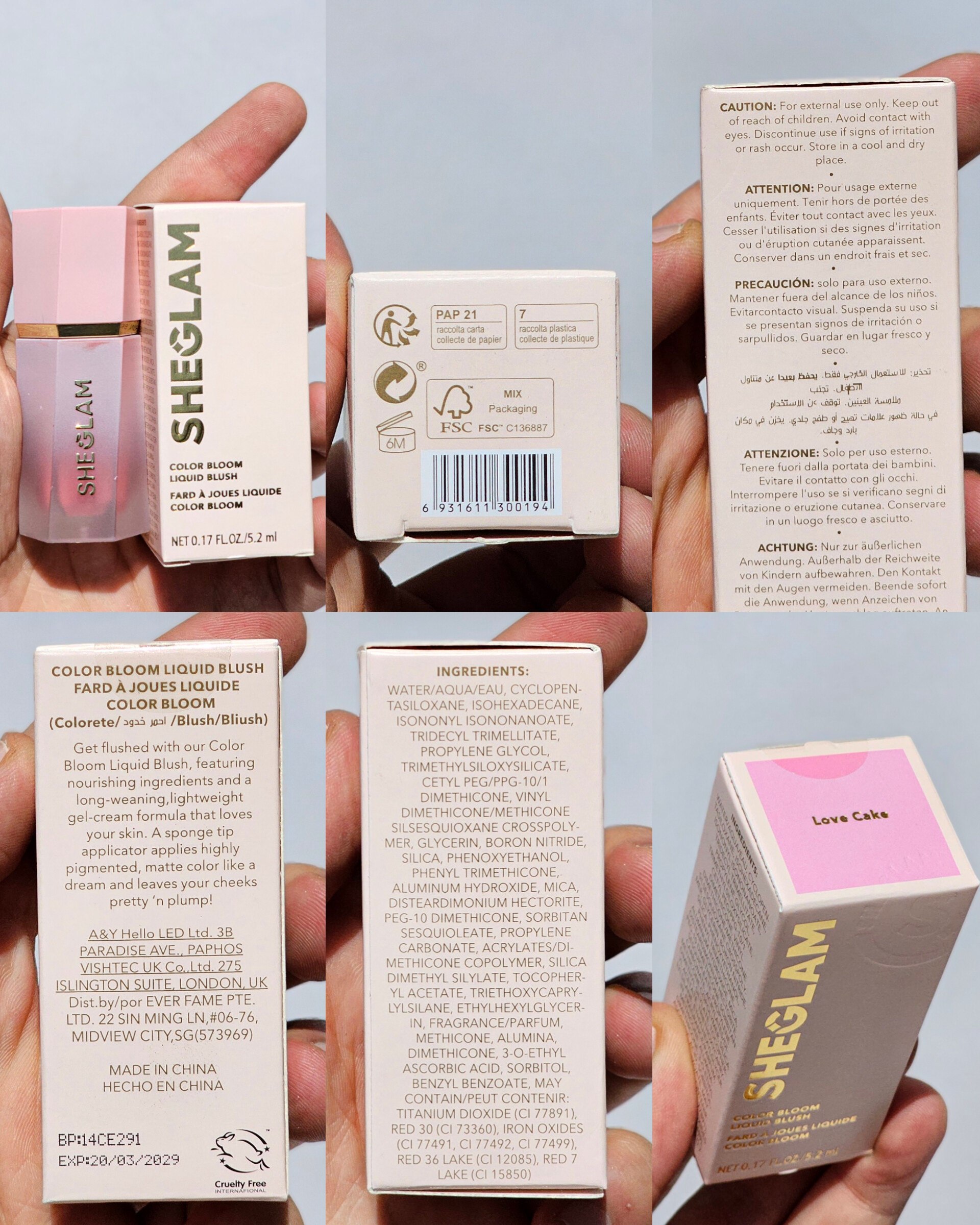 رژگونه لاو کیک شیگلم | SHEGLAM Love Cake Blush - Image 3