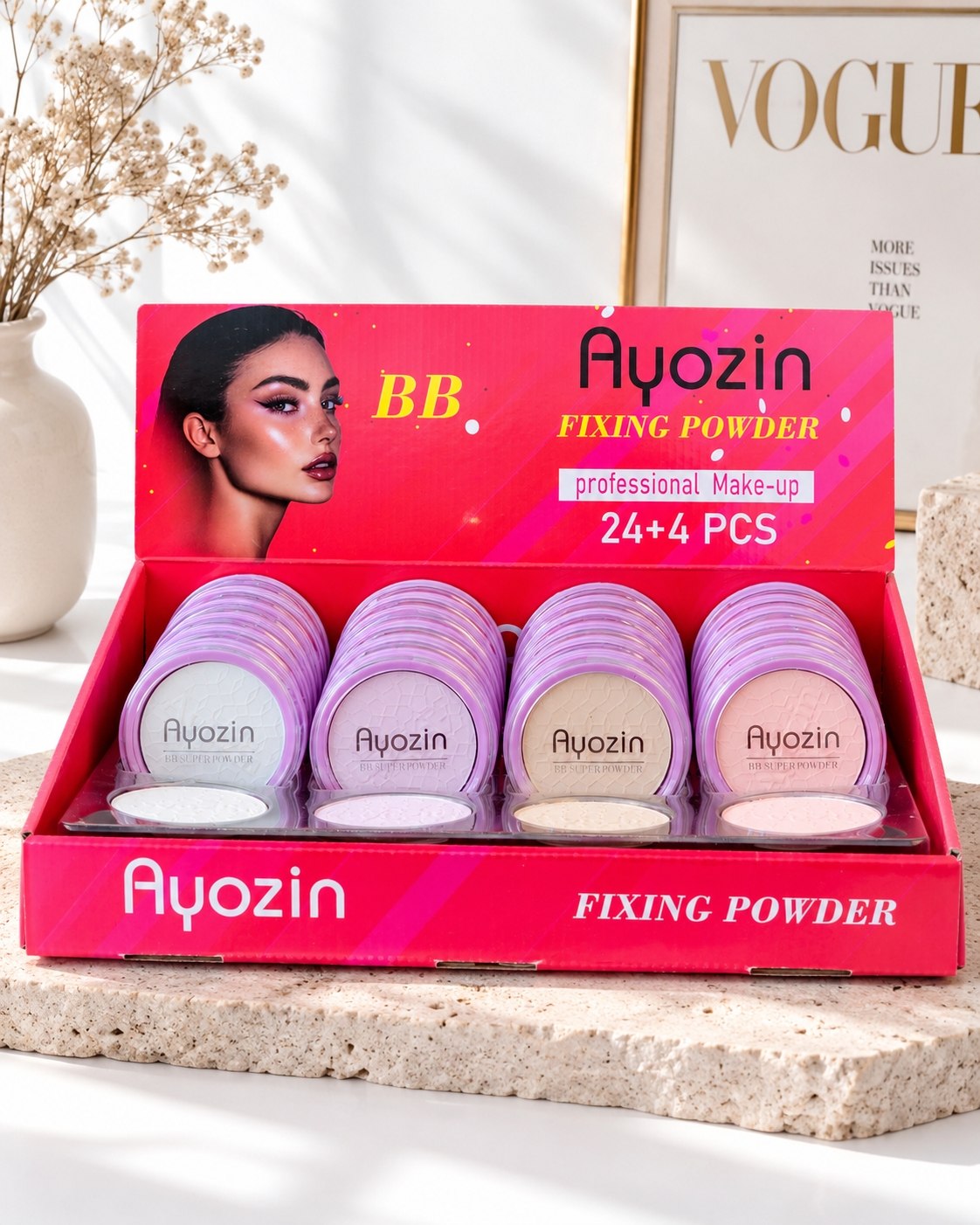 پودر فیکس 4 رنگ فشرده آیوذین AYOZIN - Image 2