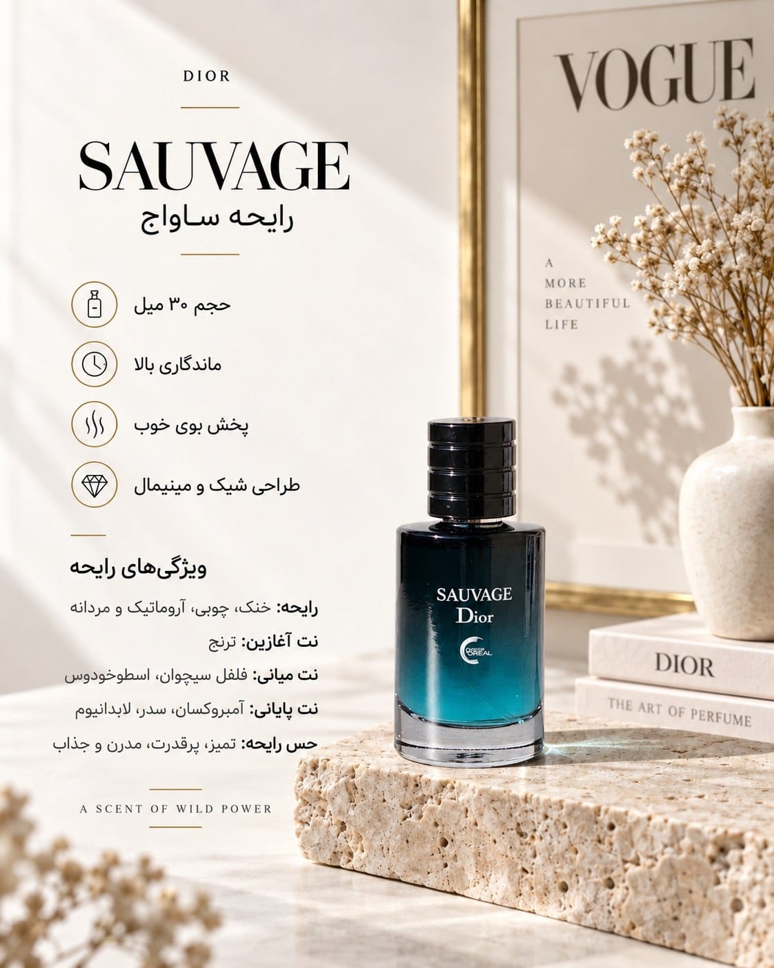 ادکلن مینیاتوری مردانه OCEAN TROPICAL | اوشن تاپیکال ساواج دیور - Image 2