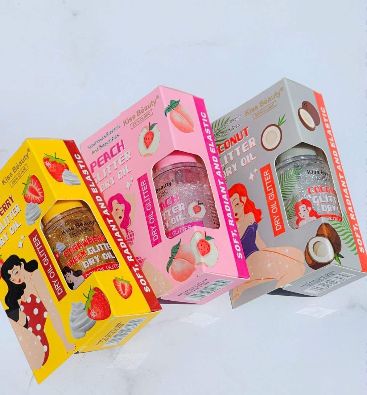 روغن بدن شایندار Kiss Beauty | Glitter Dry Oil - Image 4