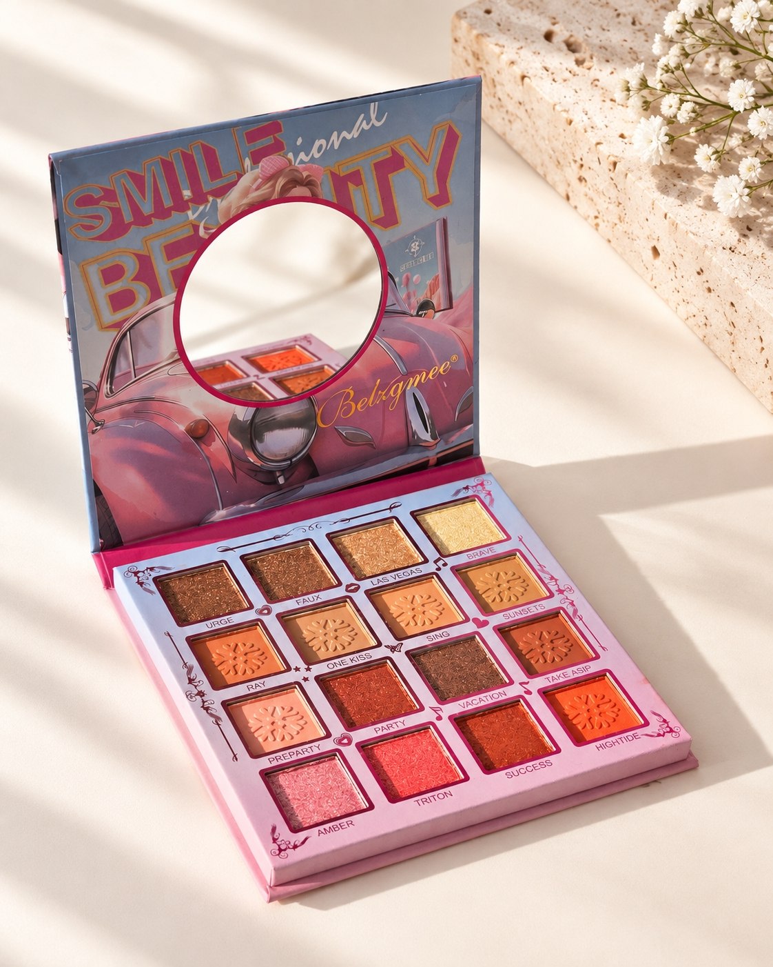 پالت سایه ۱۶ رنگ طرح دخترSmile Beauty - تصویر 3
