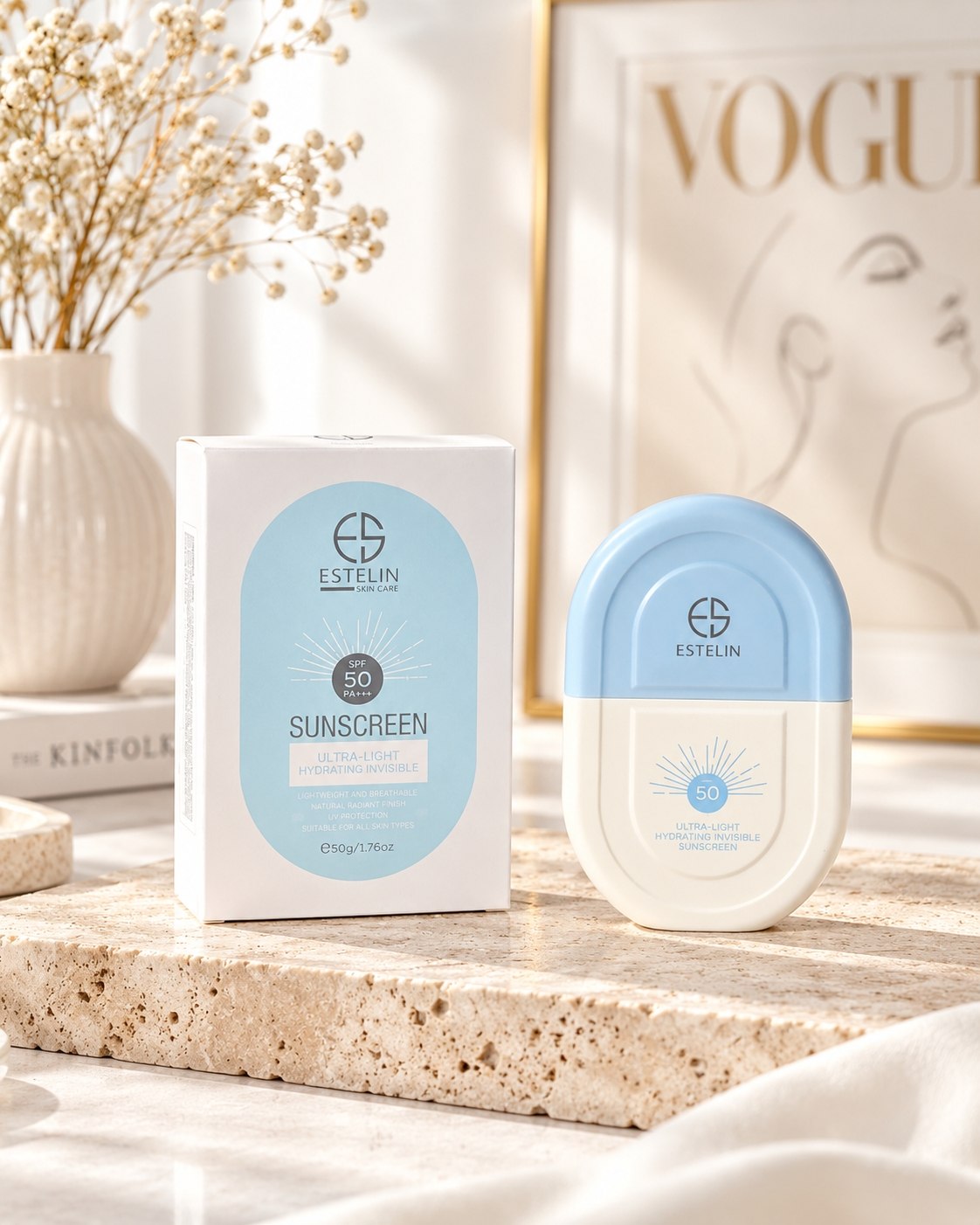 ضدآفتاب بی رنگ استلین Estelin SPF 50