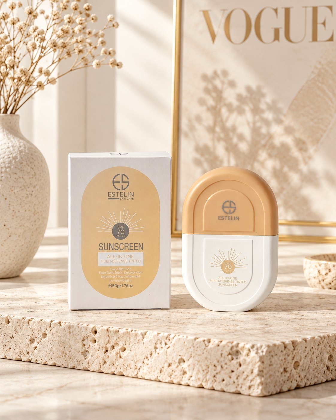ضدآفتاب رنگی استلین Estelin SPF 70