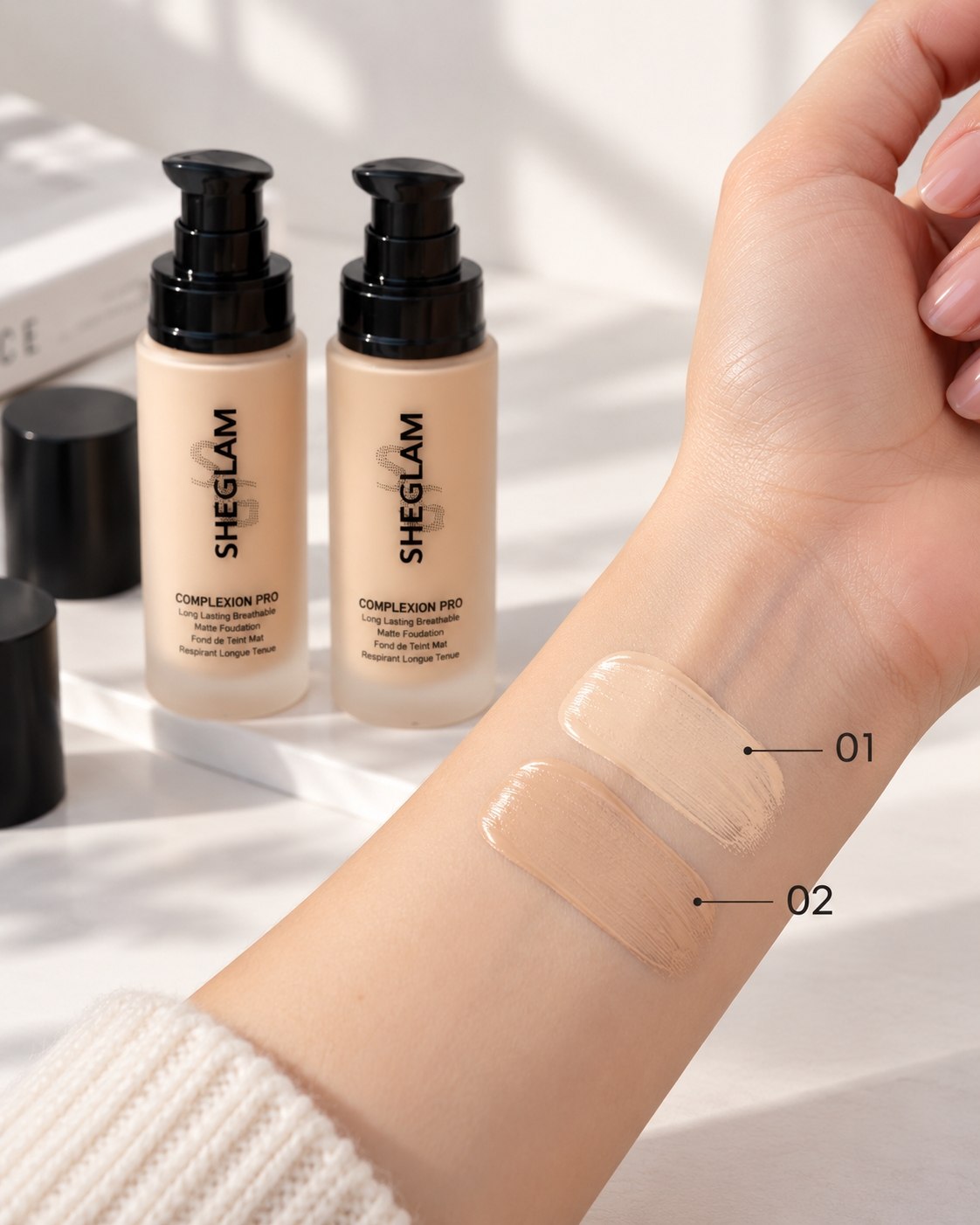 کرم پودر شیگلم SHEGLAM Complexion Pro | مستر کوالیتی جعبه مشکی - تصویر 4