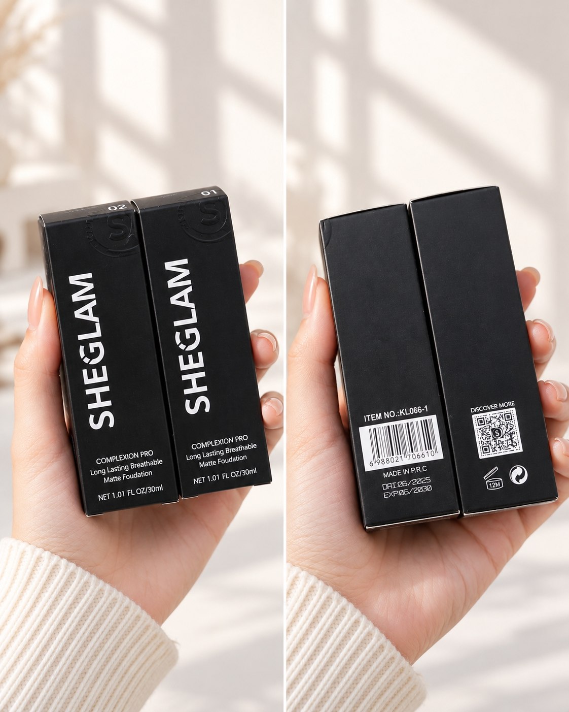کرم پودر شیگلم SHEGLAM Complexion Pro | مستر کوالیتی جعبه مشکی - تصویر 5