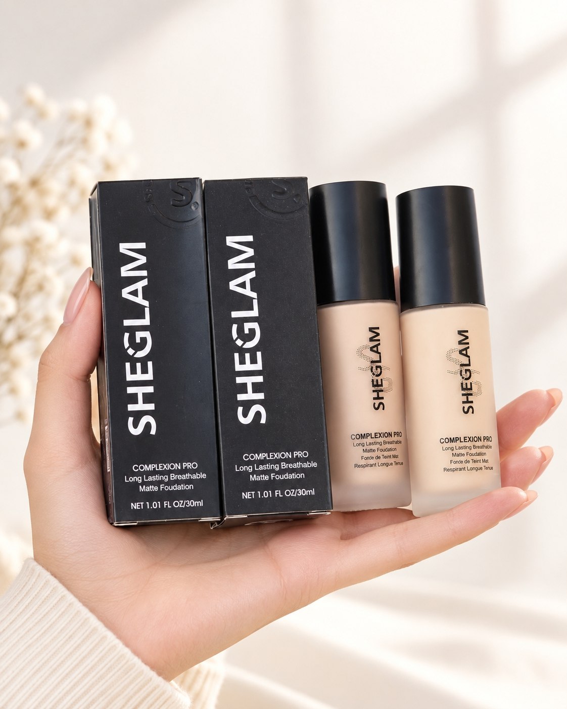 کرم پودر شیگلم SHEGLAM Complexion Pro | مستر کوالیتی جعبه مشکی - تصویر 3
