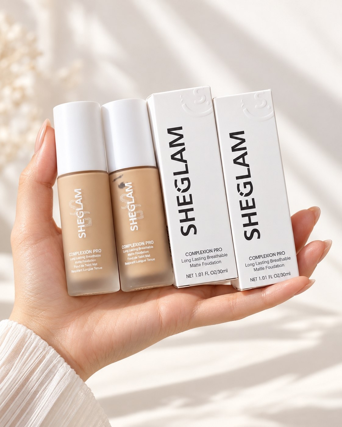 کرم پودر شیگلم SHEGLAM Complexion Pro | مستر کوالیتی جعبه سفید - تصویر 3