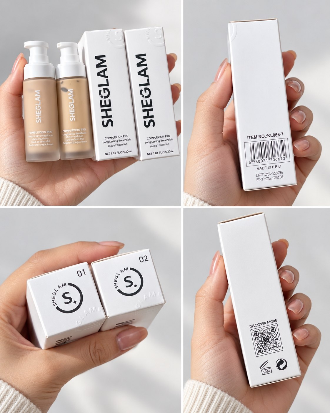 کرم پودر شیگلم SHEGLAM Complexion Pro | مستر کوالیتی جعبه سفید - تصویر 5