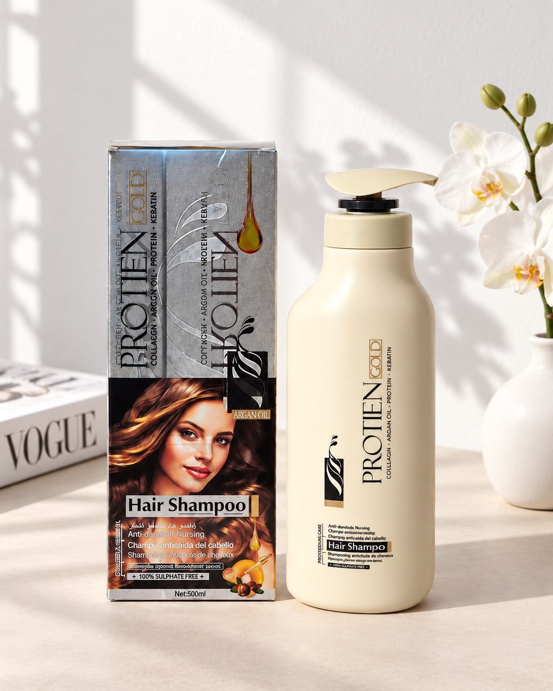 شامپو پروتئین گلد فری سولفات | Protein Gold Hair Shampoo