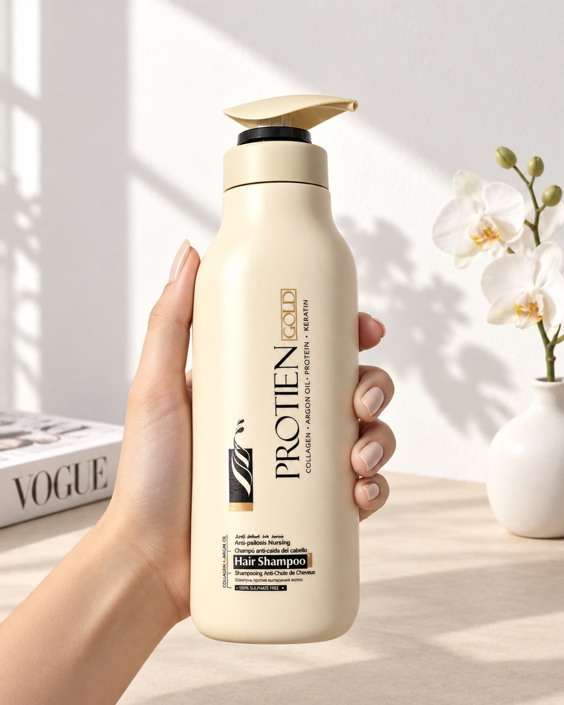 شامپو پروتئین گلد فری سولفات | Protein Gold Hair Shampoo - تصویر 3